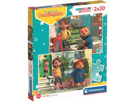 PUZZLE OURS PADDINGTON : A LA MAISON / EN PROMENADE 2 X 20 PIECES - CLEMENTONI - 24788