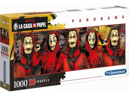Puzzle panorama la casa de papel 1000 pieces - collection tele science fiction - netflix - Clementoni - 39545