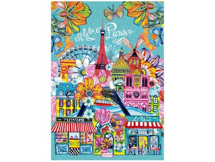 Puzzle Paris illustr�, Car Pintos 1000 pieces - Illustration & Artiste, France, Europe - Educa - 20559