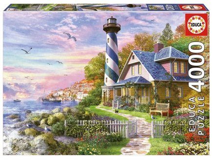 Puzzle phare a rock bay 4000 pieces - collection paysage - Educa - 17677