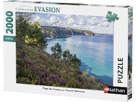 Puzzle plage de crozon - 2000 pieces collection evasion - Nathan - 87879