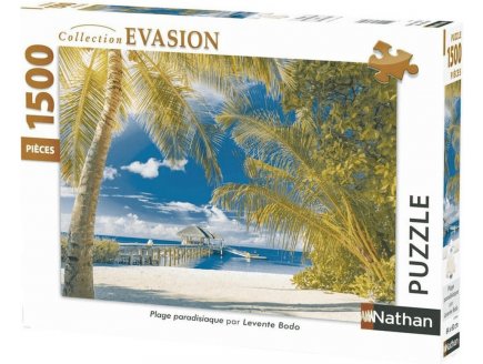 Puzzle plage paradisiaque - 1500 pieces collection evasion - Nathan - 87794