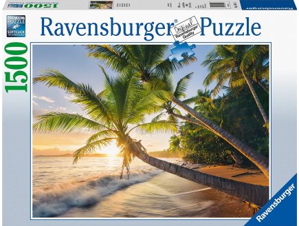 Puzzle plage paradisiaque au leve du soleil - 1500 pieces collection paysage - Ravensburger - 150151