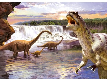 PUZZLE PLAINE DE DINOSAURES : FAMILLE DE BRANCHIOSAURES 260 PIECES - COLLECTION DINO - T-REX - CASTORLAND