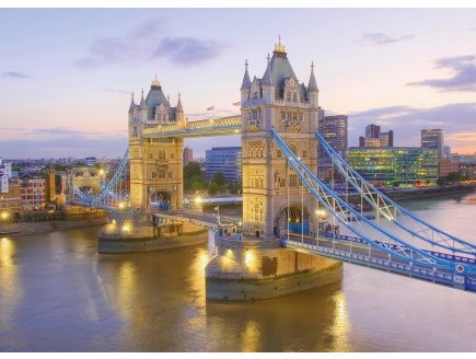 PUZZLE PONT DE LONDRES : TOWER BRIDGE ET LEVEE DU JOUR 1000 PIECES - COLLECTION MONUMENT ANGLETERRE - CLEMENTONI - 39022