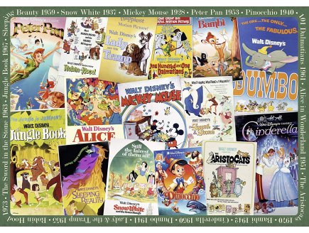 PUZZLE POSTERS VINTAGE 1000 PIECES - COLLECTION DISNEY - RAVENSBURGER - 198740