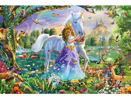 Puzzle princesse fee avec licorne et chateau 150 pieces - fantastique - Schmidt - 56307