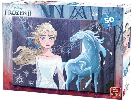 Puzzle reine des neiges 2 : elsa et nokk le cheval 50 pieces - frozen - King