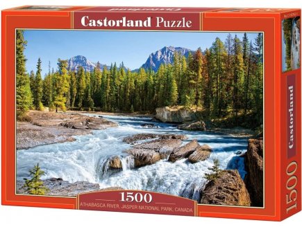 Puzzle riviere athabasca dans le parc national jasper - 1500 pieces collection canada - castorland