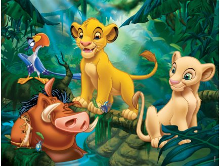 PUZZLE ROI LION : SIMBA NALA TIMON ET PUMBA DANS LA JUNGLE 30 PIECES - NATHAN - 863136