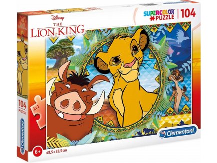 PUZZLE ROI LION : SIMBA PUMBAA ET TIMON - 104 PIECES - COLLECTION DISNEY - CLEMENTONI - 27287