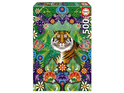 Puzzle sa majeste le tigre du bengale 500 pieces - art & animaux sauvages - Educa - 19912