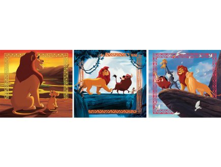 Puzzle Simba le roi avec ses amis 3 x 48 pi�ces - Clementoni - 25323