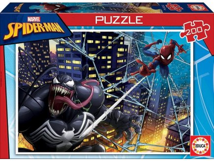 PUZZLE SPIDERMAN ATTAQUE SON ENNEMI VENOM 200 PIECES - COLLECTION SUPER HEROS - EDUCA - 18100