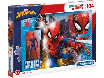 PUZZLE SPIDERMAN DANS LA VILLE - 104 PIECES - COLLECTION SPIDER-MAN MARVEL - CLEMENTONI - 27118