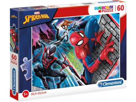 Puzzle spiderman miles morales et spider girl 60 pieces - Clementoni spider-man super heros - 26048