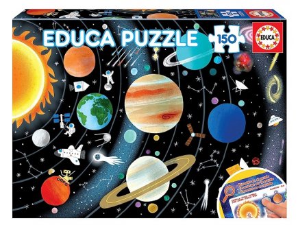 PUZZLE SYSTEME SOLAIRE 150 PIECES - COLLECTION ESPACE, PLANETES, UNIVERS - EDUCA - 19584