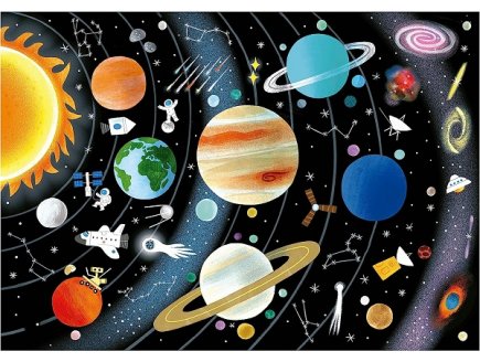Puzzle systeme solaire 150 pieces - collection espace, planetes, univers - Educa - 19584