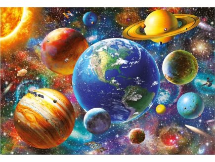 PUZZLE SYSTEME SOLAIRE 500 PIECES - COLLECTION PLANETE-  ESPACE - EDUCA - 18449