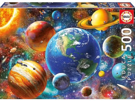 Puzzle systeme solaire 500 pieces - collection planete-  espace - Educa - 18449