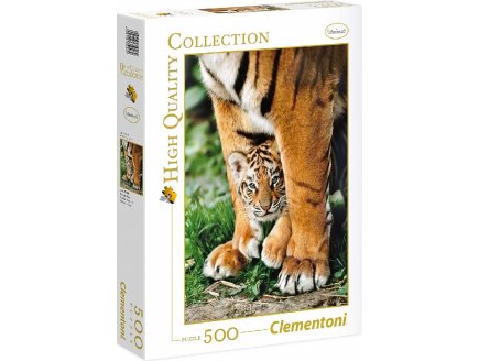 Puzzle tigre du bengale et son bebe 500 pieces - collection animaux sauvages - Clementoni - 35046