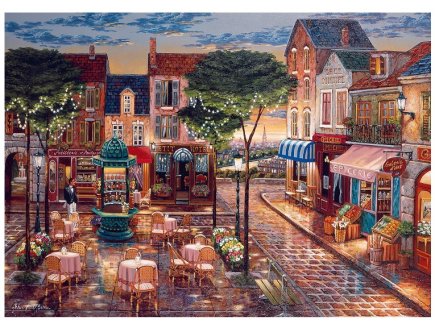 PUZZLE UN SOIR A PARIS, FRANCE 1000 PIECES - PEINTURE, ART, TABLEAU - RAVENSBURGER - 16727