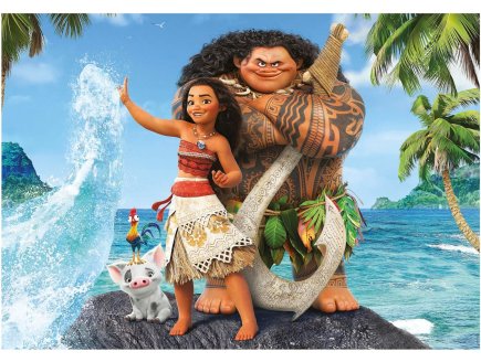 Puzzle Vaiana avec Maui Cochon Pua et poulet Heihei 1000 pi�ces - collection Disney - Educa