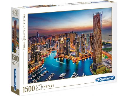 Puzzle ville de dubai quartier de la marina 1500 pieces - collection pays - Clementoni - 31814