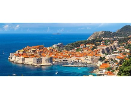 PUZZLE VILLE DE DUBROVNIK ET LE BORD DE MER 4000 PIECES - COLLECTION CROATIE PAYSAGE DE MONTAGNE