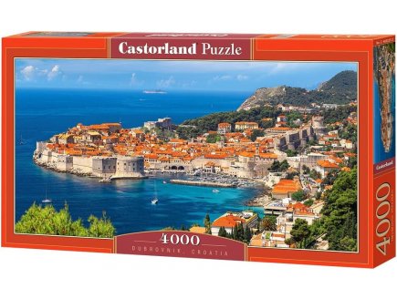 Puzzle ville de dubrovnik et le bord de mer 4000 pieces - collection croatie paysage de montagne