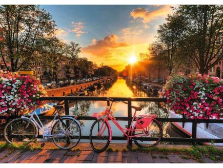 PUZZLE VUE SUR LE CANAL D'AMSTERDAM 1000 PIECES - COLLECTION PAYSAGE PAYS-BAS  - RAVENSBURGER 196067