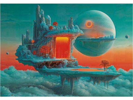 Puzzle XL Plan�te de feu et de glace 500 pieces - Collection Fantastique, Fantasy - Educa - 20236