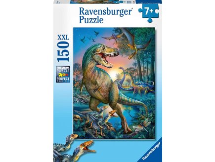 PUZZLE XXL DINOSAURES : T-REX GEANT ET LES PTERODACTYLES DANS LA FORET 150 PIECES - COLLECTION ANIMAUX PREHISTORIQUE DINO - RAVENSBURGER - 100521