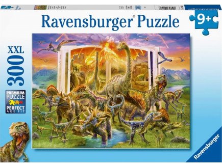 PUZZLE XXL L'ENCYCLOPEDIE DES DINOSAURES 300 PIECES - COLLECTION DINO ET MONDE PREHISTORIQUE - RAVENSBURGER - 129058