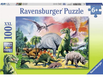 PUZZLE XXL LE MONDE DES DINOSAURES 100 PIECES - RAVENSBURGER - 10957