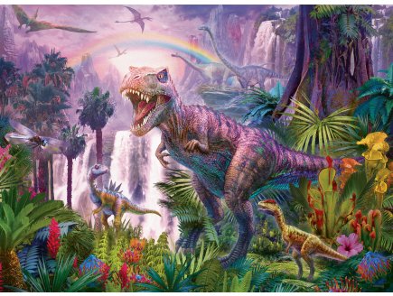 Puzzle xxl le pays des dinosaures t-rex et pterodactyle - 200 pieces - Ravensburger - 128921