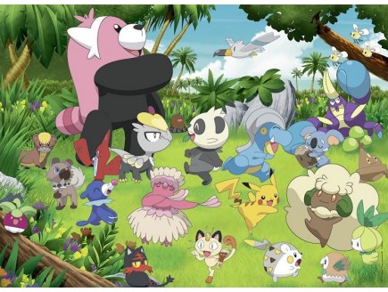 Puzzle xxl pokemon a dans la prairie : pikachu bagon et pancham 300 pieces - Ravensburger - 13245