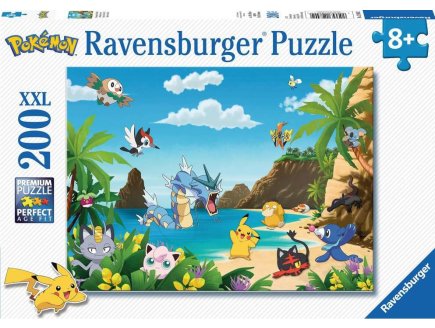 PUZZLE XXL POKEMON A LA PLAGE : PIKACHU LEVIATOR  200 PIECES - RAVENSBURGER - 12840