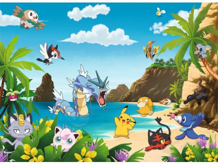 Puzzle xxl pokemon a la plage : pikachu leviator  200 pieces - Ravensburger - 12840
