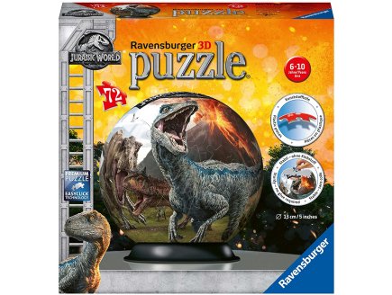 PUZZLEBALL JURASSIC WORLD : LA TERRE DES DINOSAURES 72 PIECES - 3D - PUZZLE RAVENSBURGER - 117574