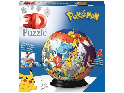 PUZZLEBALL POKEMON : PIKACHU ET DRACAUFEU 72 PIECES - 3D- PUZZLE RAVENSBURGER - 117857