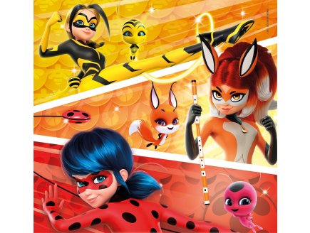 Puzzles miraculous : ladybug et ses amis super heros 3 x 48 pieces - supercolor - Clementoni - 25317