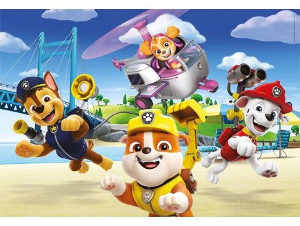 Puzzles pat patrouille : chase, ruben, marcus & compagnie 2 x 60 pieces - supercolor - Clementoni - 21623