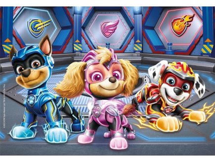 Puzzles paw patrol the mighty movie : la force de la super pat patrouille 2 x 60 pieces - supercolor - Clementoni - 21626
