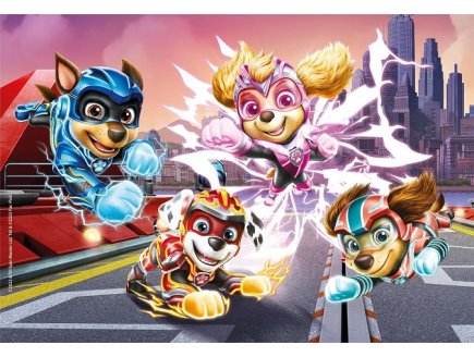 Puzzles paw patrol the mighty movie : la force de la super pat patrouille 2 x 60 pieces - supercolor - Clementoni - 21626