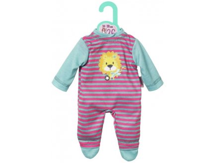 PYJAMA LION A RAYURES ROSE DOLLY MOSA - HABIT POUPEE 34-38 CM - VETEMENT - ZAPF CREATION (ZA56)