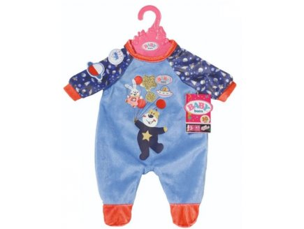 PYJAMA OURS BLEU BABY BORN - HABIT ROSE POUPEE 39-46 CM - VETEMENT - ZAPF CREATION (ZA72)