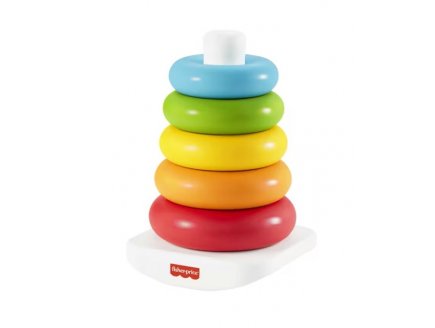PYRAMIDE DES ANNEAUX ARC EN CIEL - FISHER PRICE - GRF09 - JOUET A EMPILER BEBE