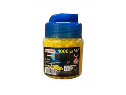 Recharge 1000 billes Jaune 6 mm pour pistolet a billes - Munitions - Jouet Enfant, Tir