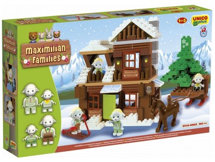 REFUGE DE MONTAGNE MAXIMILIAN FAMILIES 203 PIECES - UNICO PLUS - 8936 - JEU DE CONSTRUCTION